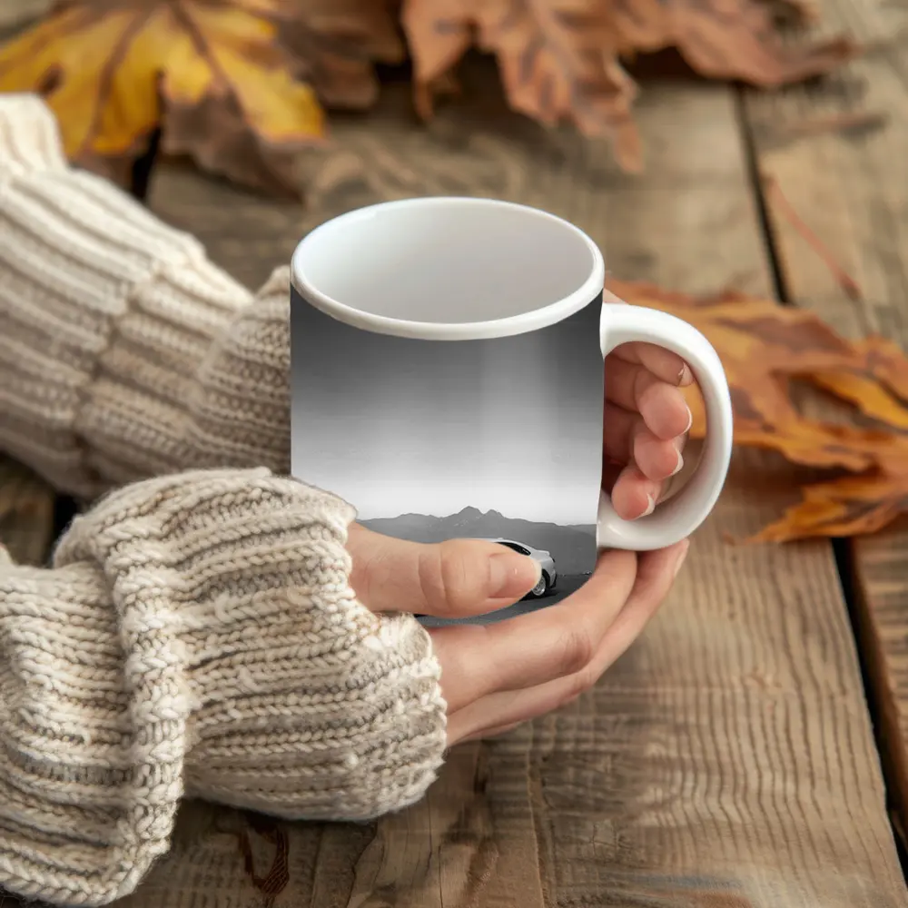 Subaru WRX Black White Mountain Backdrop – Mugs