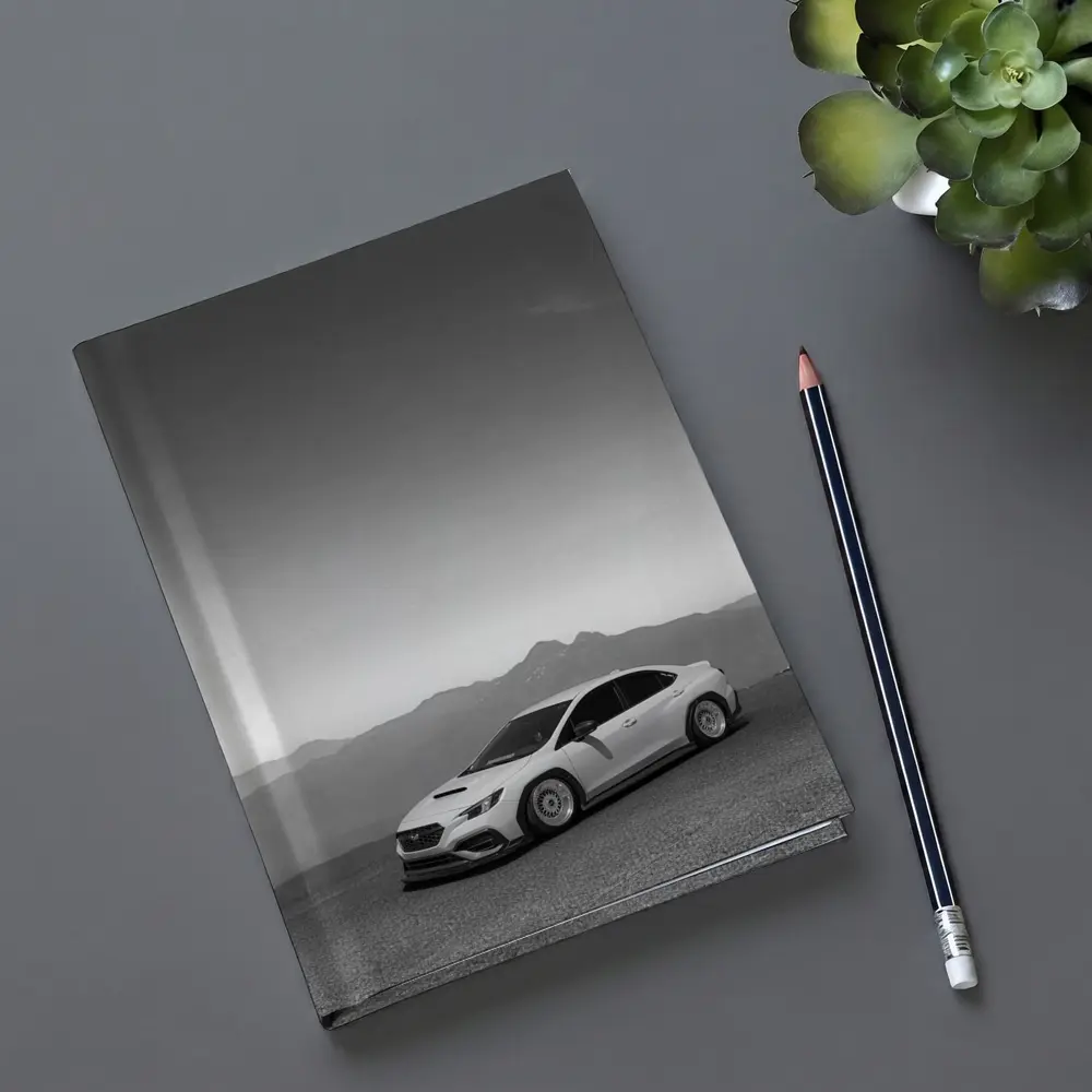 Subaru WRX Black White Mountain Backdrop – Notebooks