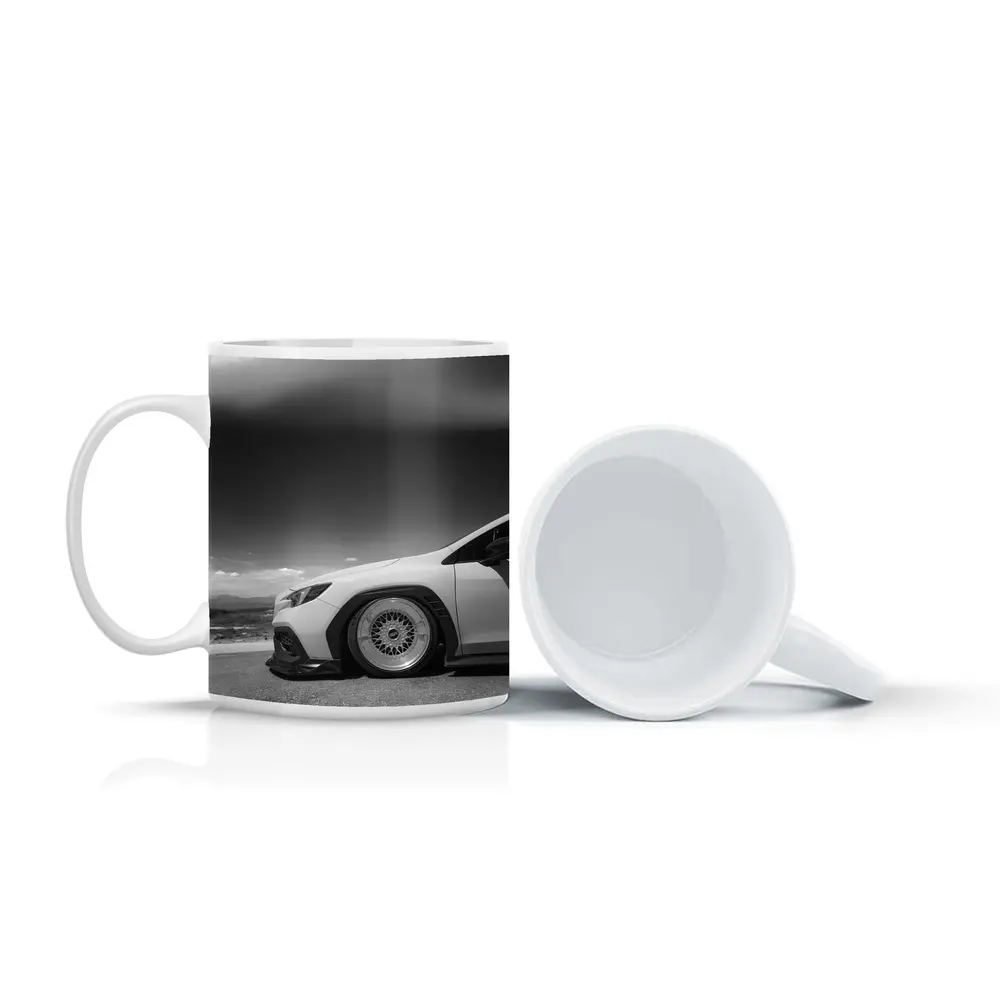 Subaru BRZ Stance Black White Sky – Mugs