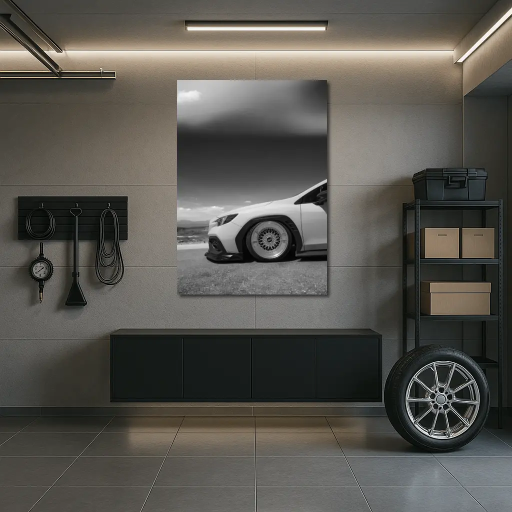 Subaru BRZ Stance Black White Sky – Wall Art