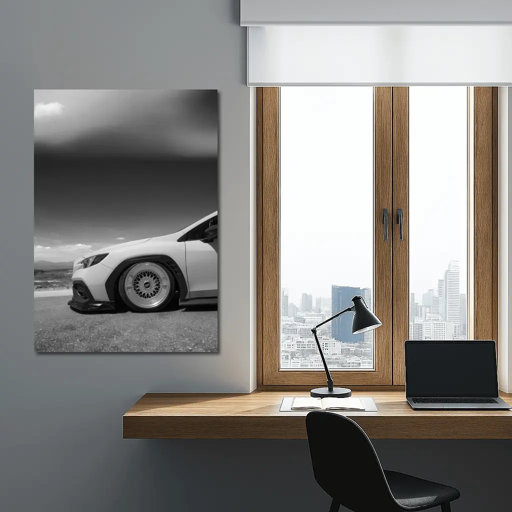 Subaru BRZ Stance Black White Sky – Wall Art
