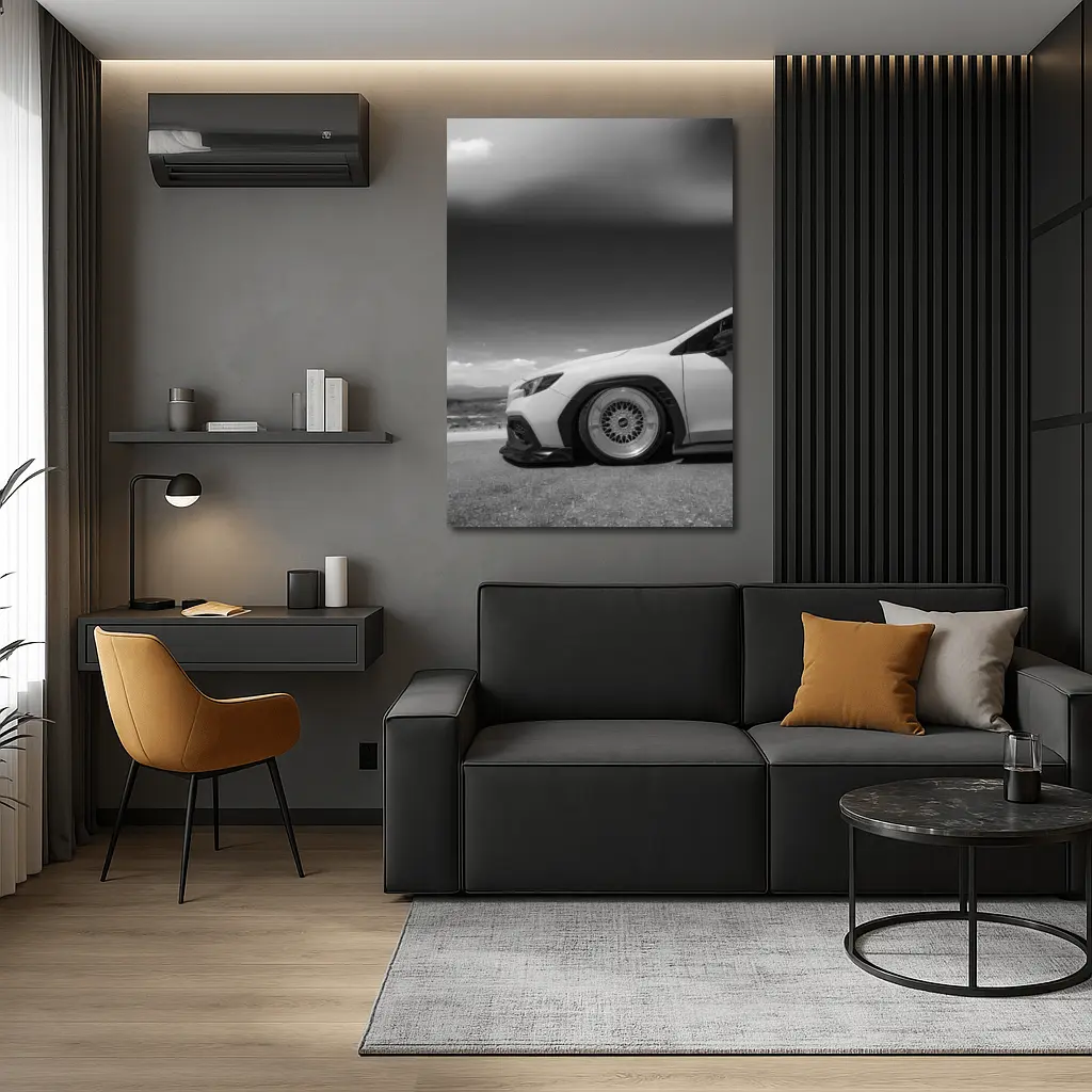 Subaru BRZ Stance Black White Sky – Wall Art