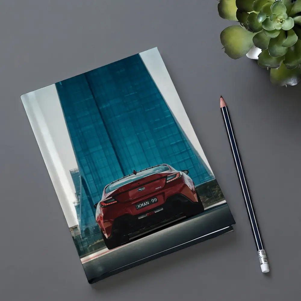 Subaru BRZ Red Rear Glass Building – Notebooks