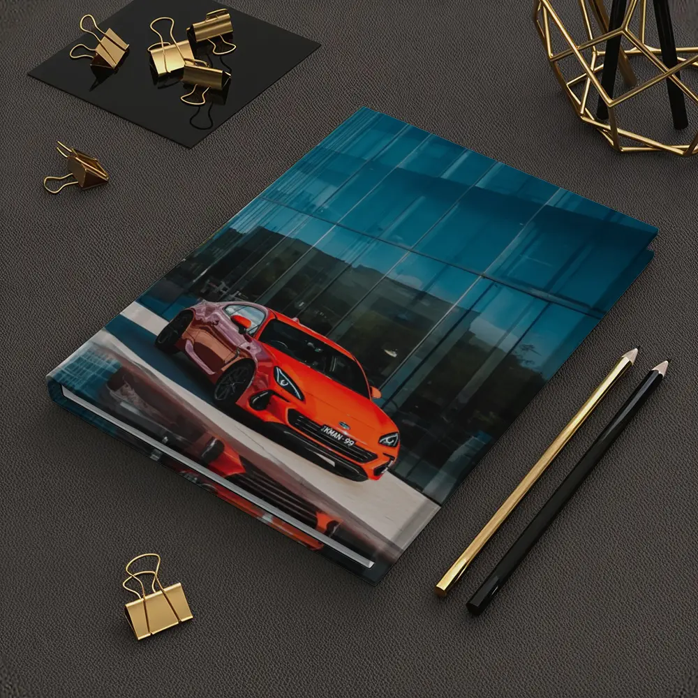 Subaru BRZ Red Sports Car Glass Building – Notebooks