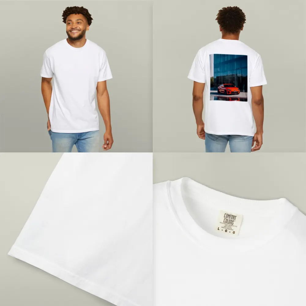 Subaru BRZ Red Sports Car Glass Building – T-Shirts
