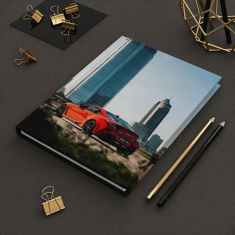 Subaru BRZ Red Sports Car City Skyline – Notebooks