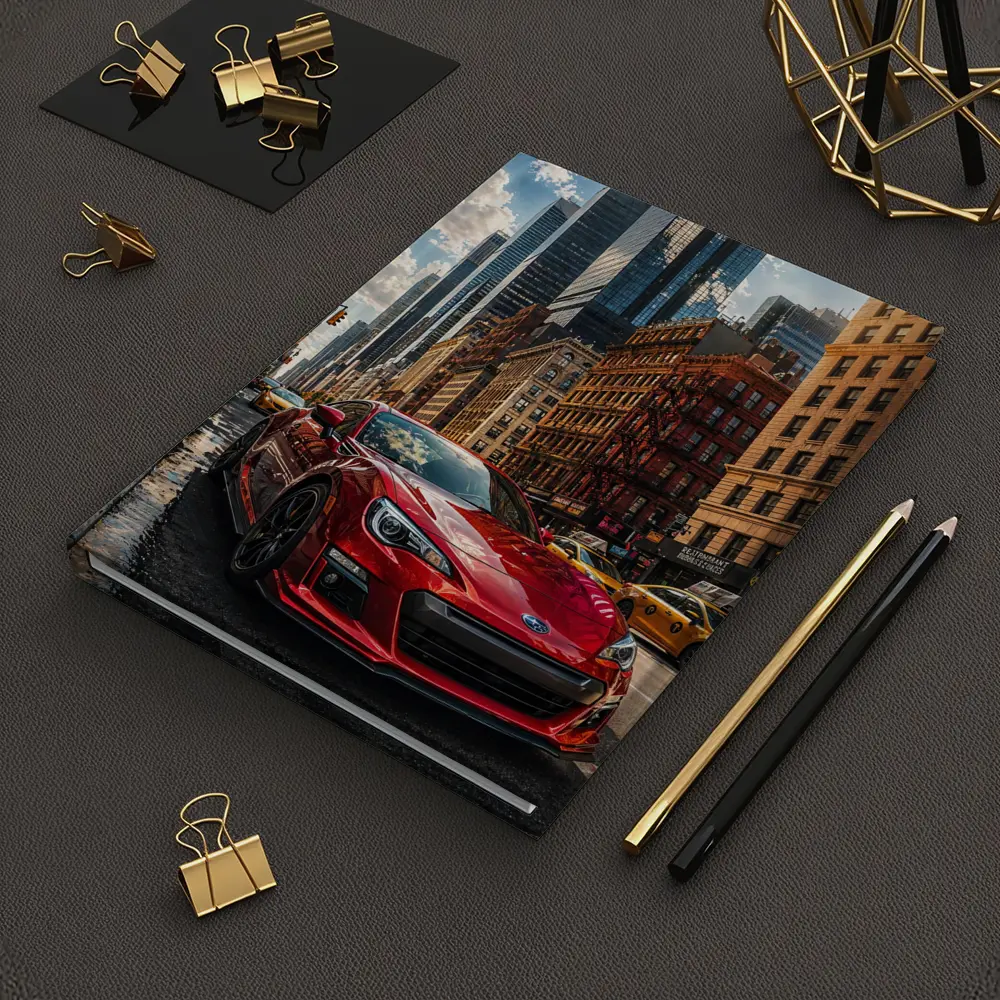 Subaru BRZ Red Sports Car New York City – Notebooks