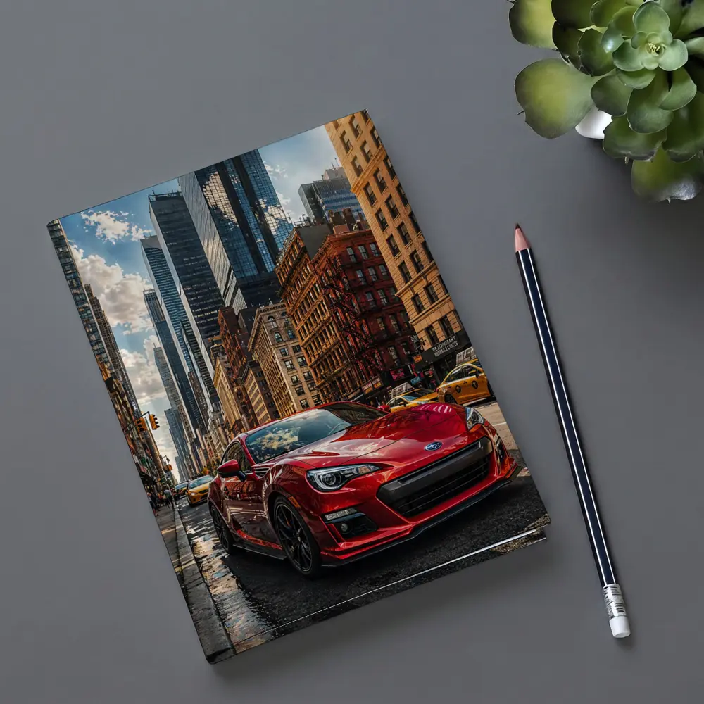 Subaru BRZ Red Sports Car New York City – Notebooks