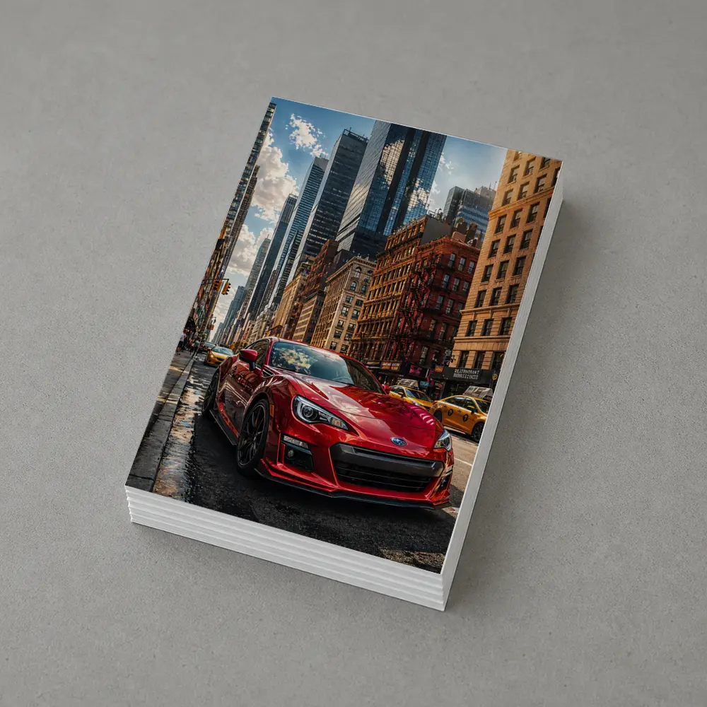 Subaru BRZ Red Sports Car New York City – Postcards