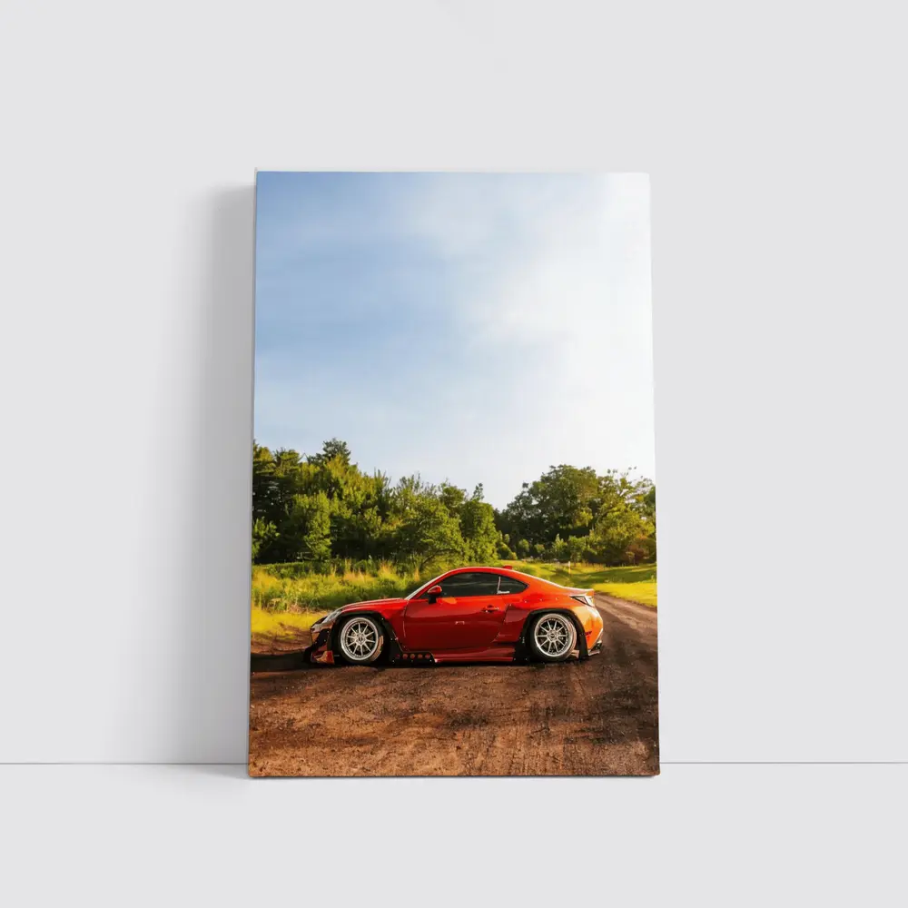 Subaru BRZ Red Wide Body Country Road – Wall Art