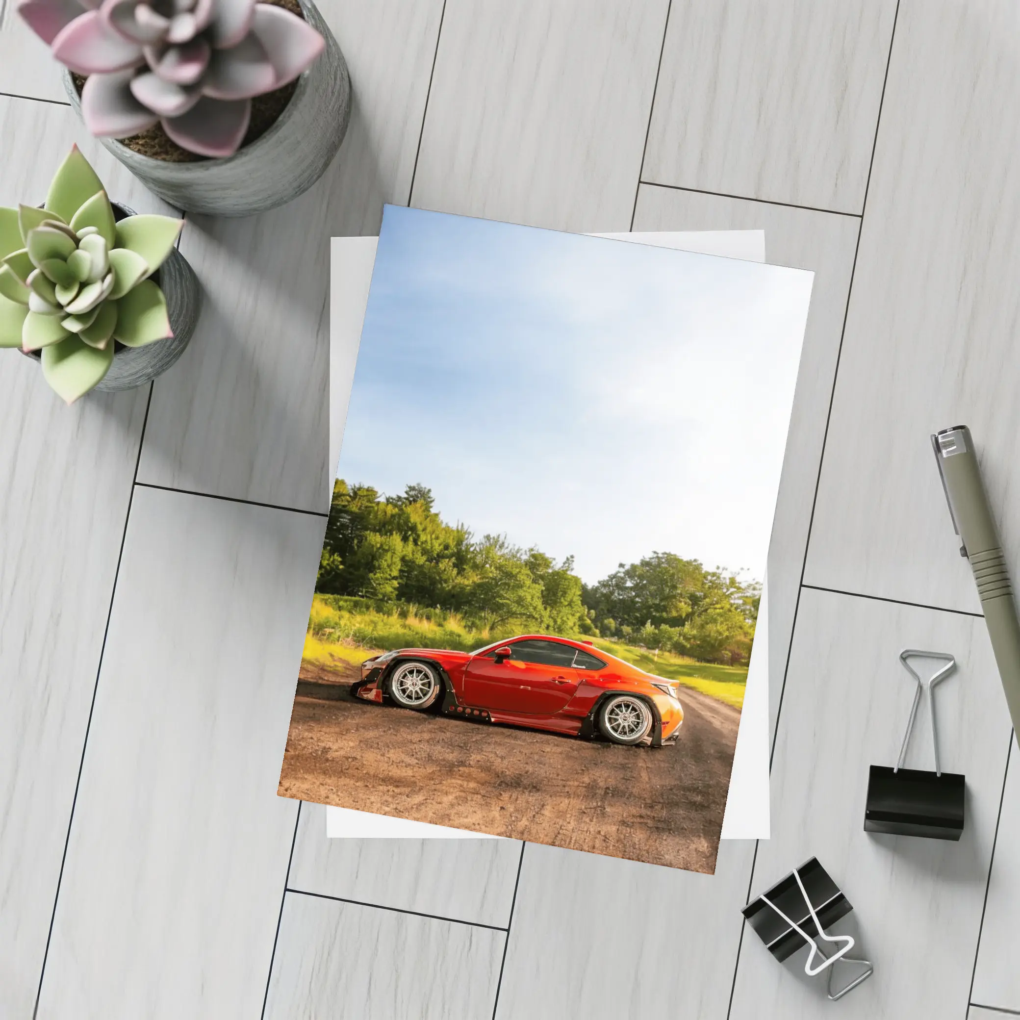 Subaru BRZ Red Wide Body Country Road – Postcards