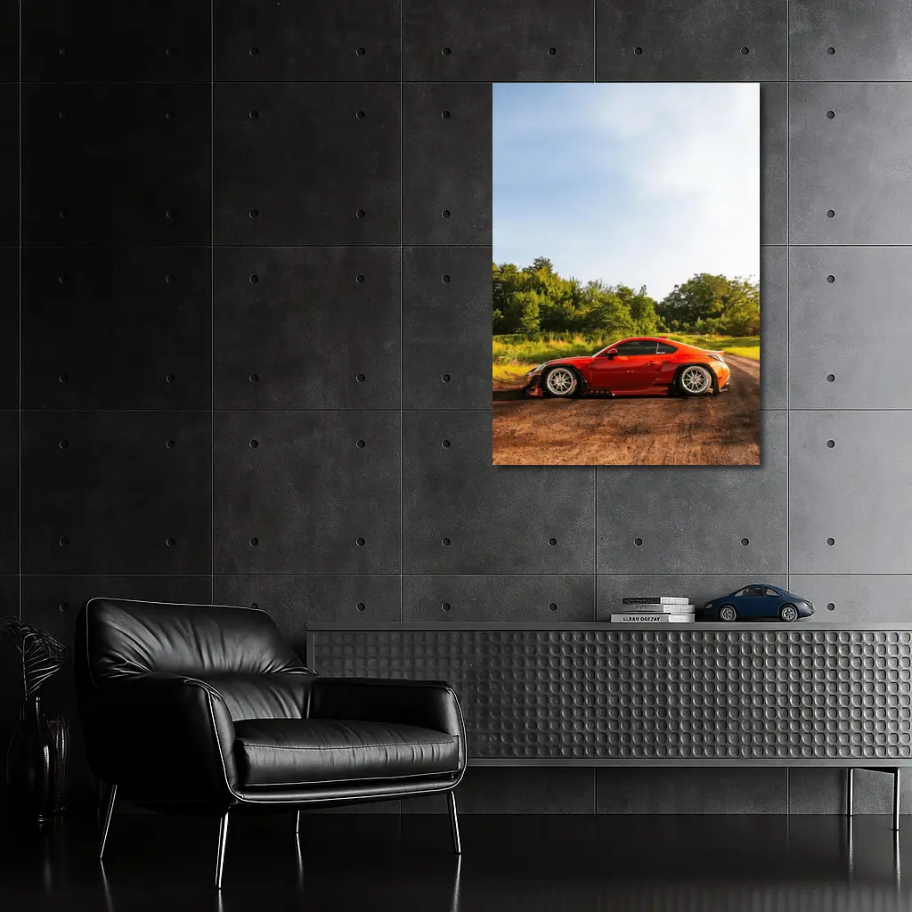 Subaru BRZ Red Wide Body Country Road – Wall Art