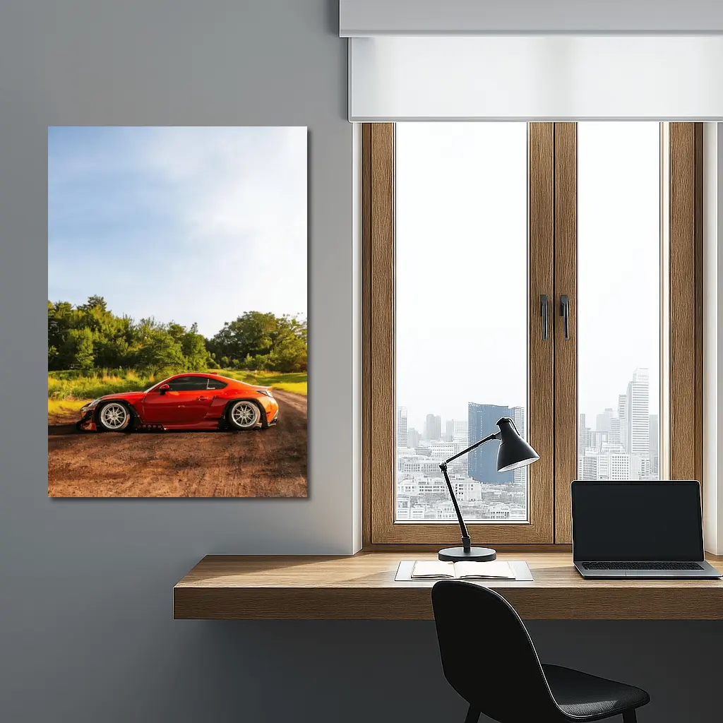 Subaru BRZ Red Wide Body Country Road – Wall Art