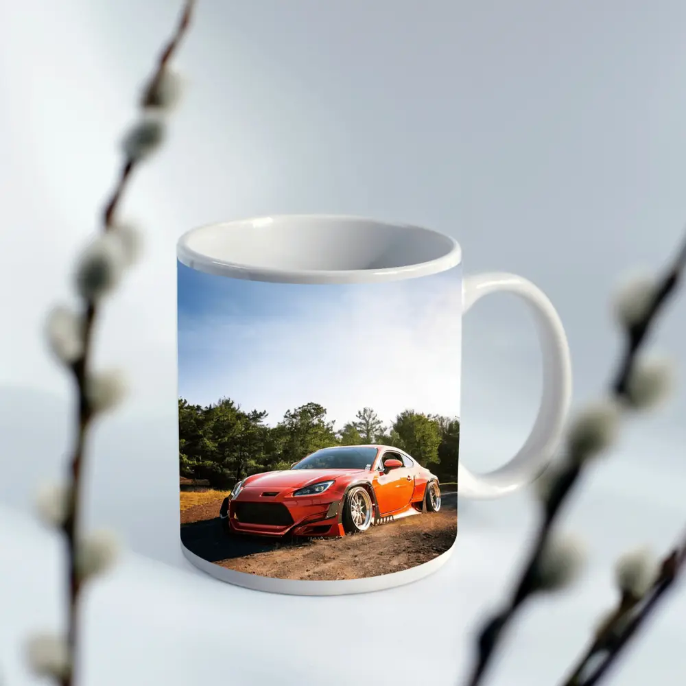 Red Subaru BRZ Wide Body Dirt Road – Mugs