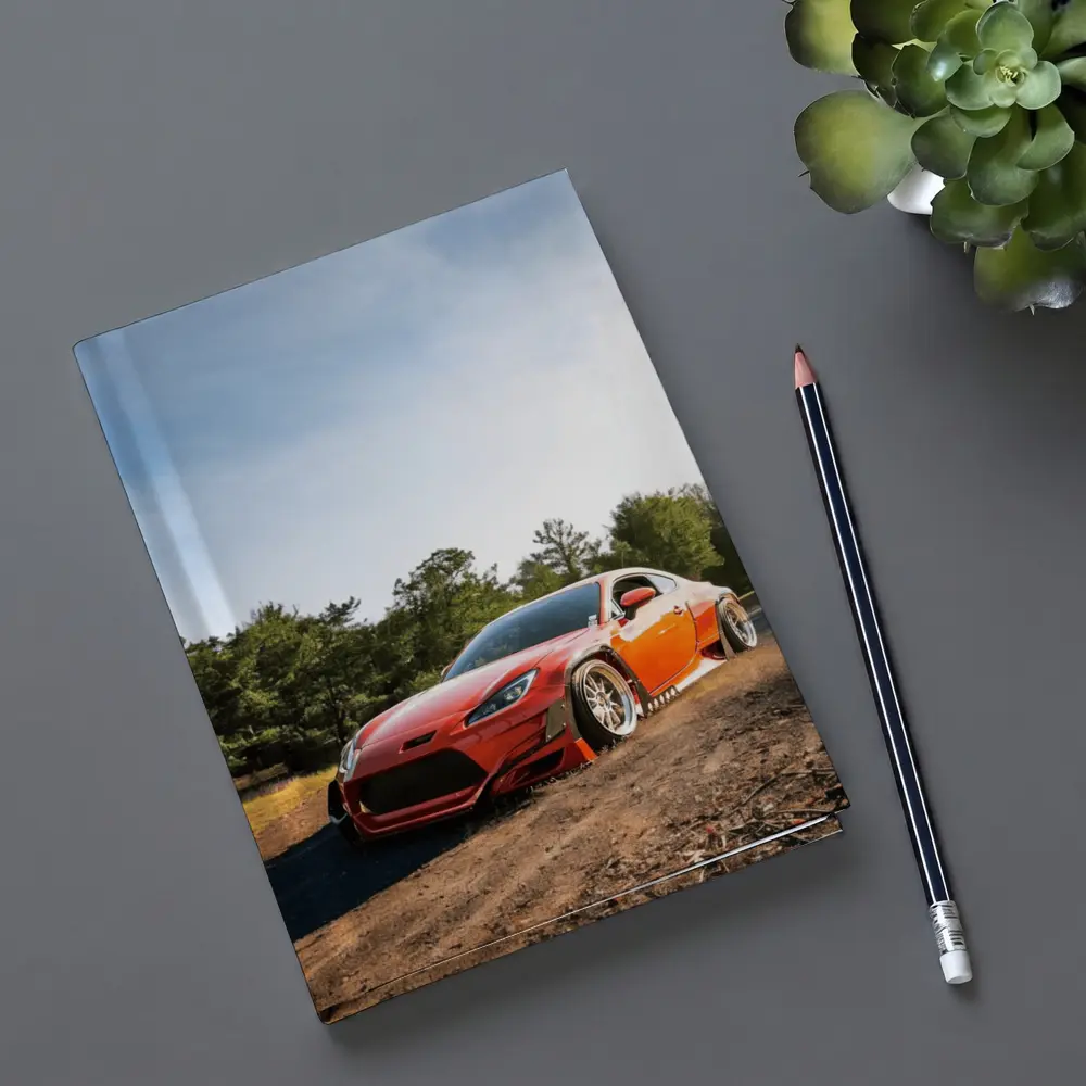 Red Subaru BRZ Wide Body Dirt Road – Notebooks