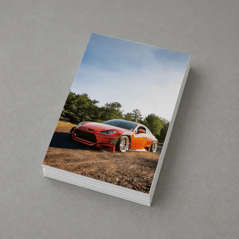 Red Subaru BRZ Wide Body Dirt Road – Postcards