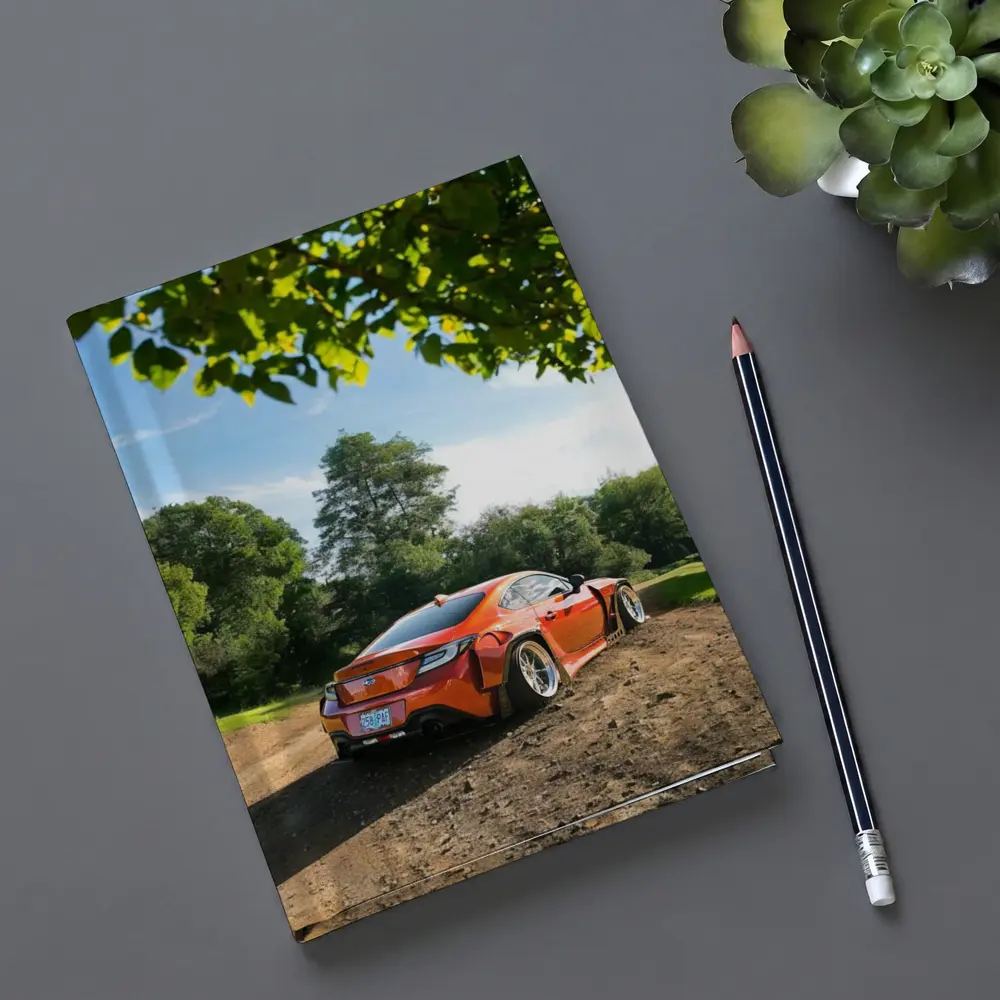 Subaru BRZ Orange Stance Build Dirt Road – Notebooks