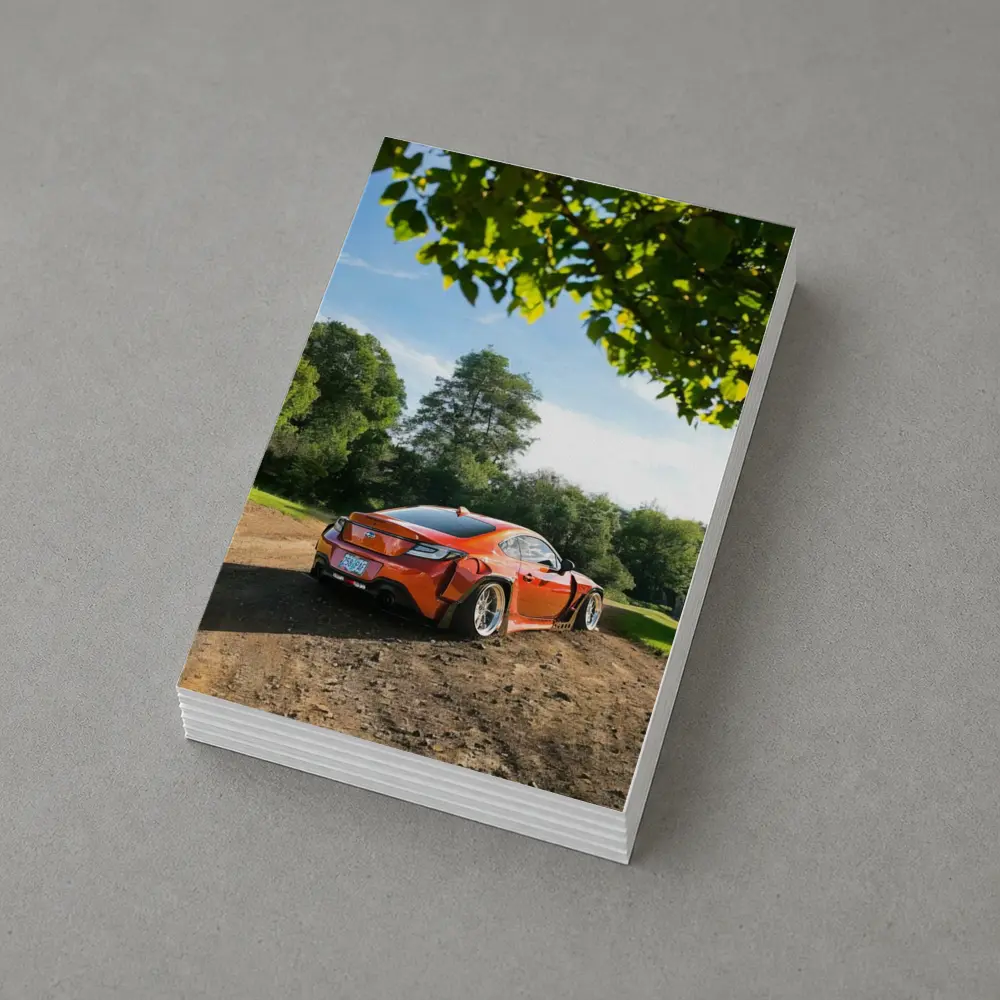 Subaru BRZ Orange Stance Build Dirt Road – Postcards
