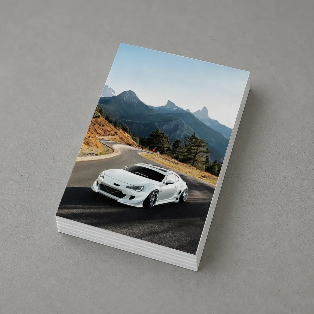 Toyota GT86 White Widebody Mountain Road – Postcards