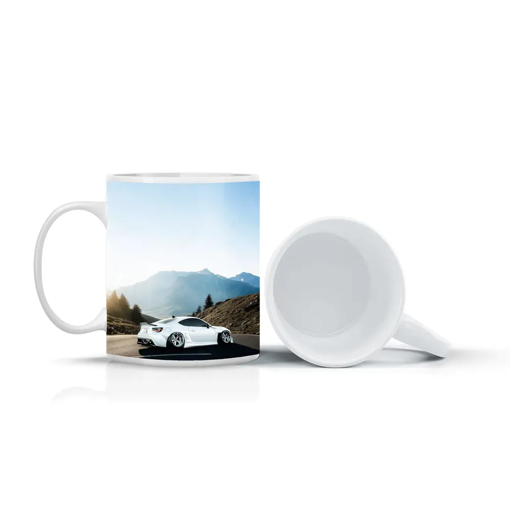 Subaru BRZ White Coupe Mountain Road – Mugs