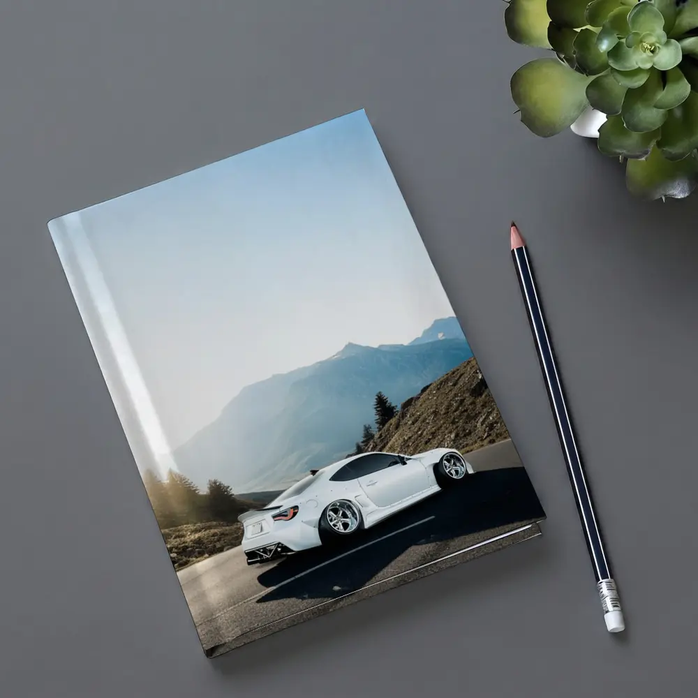 Subaru BRZ White Coupe Mountain Road – Notebooks