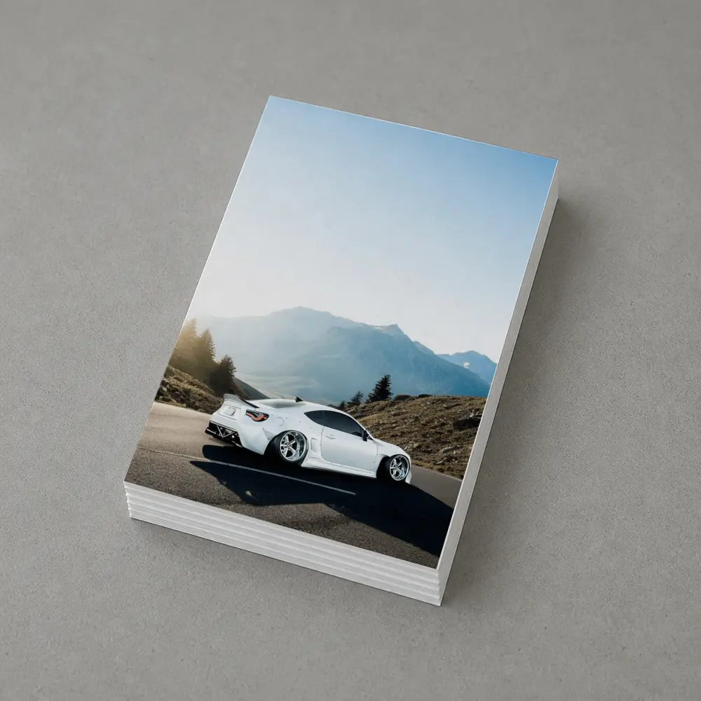Subaru BRZ White Coupe Mountain Road – Postcards