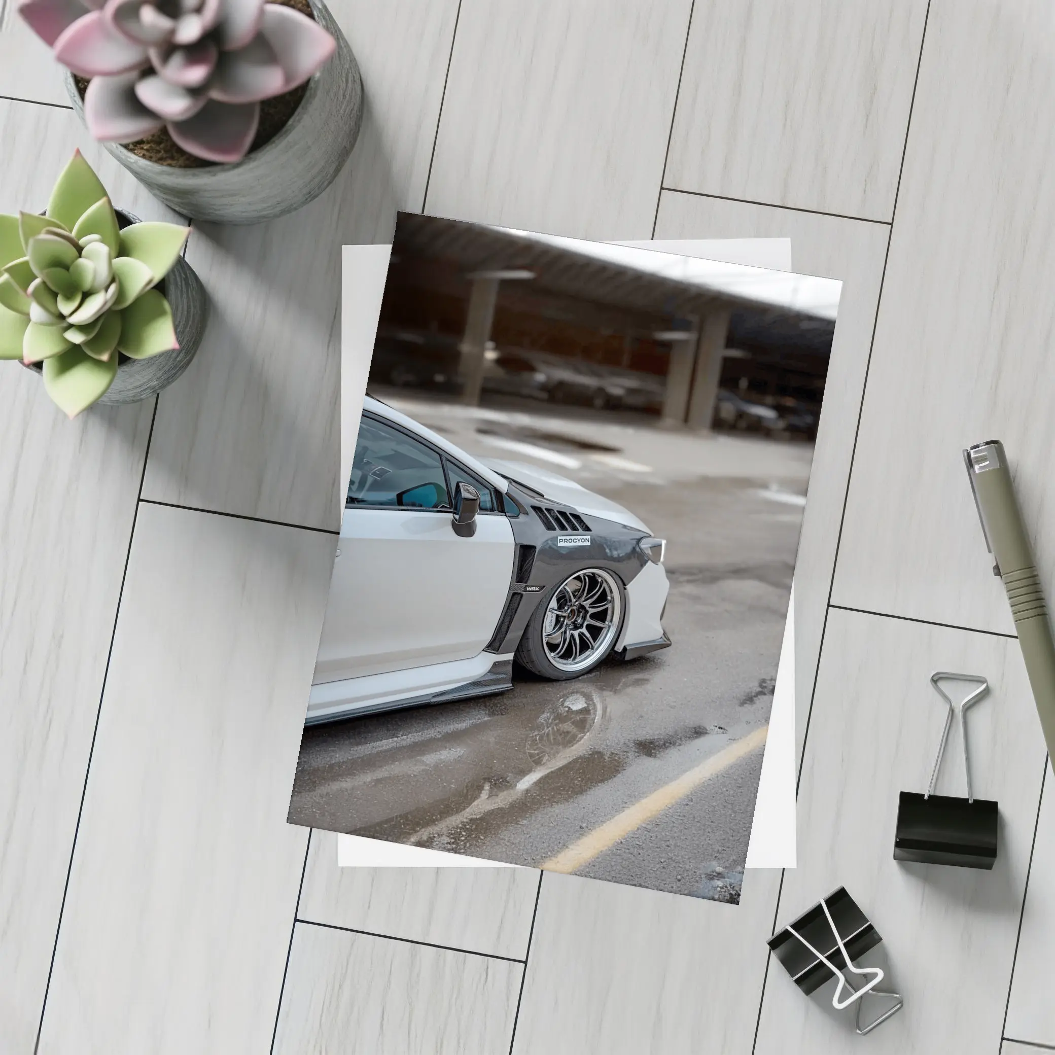 Subaru BRZ Wide Body Wet Parking Lot – Postcards