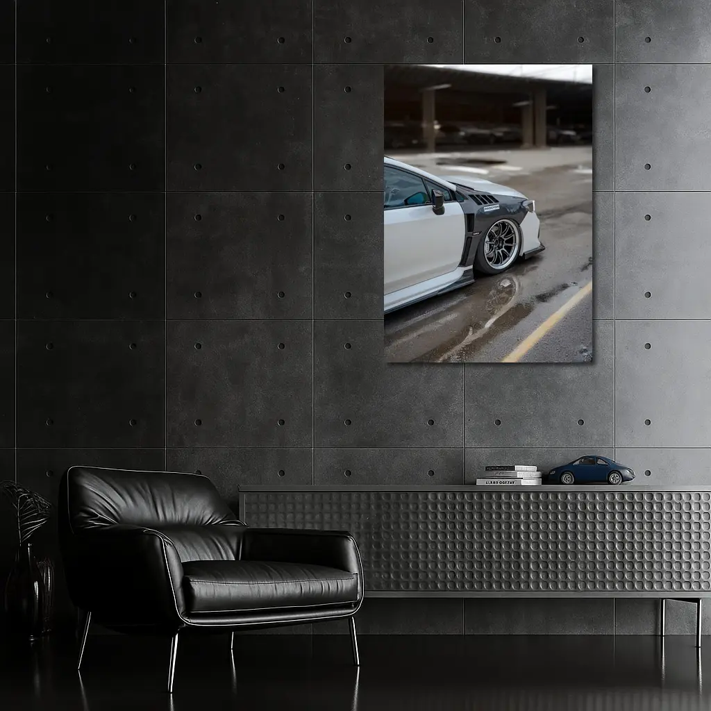 Subaru BRZ Wide Body Wet Parking Lot – Wall Art