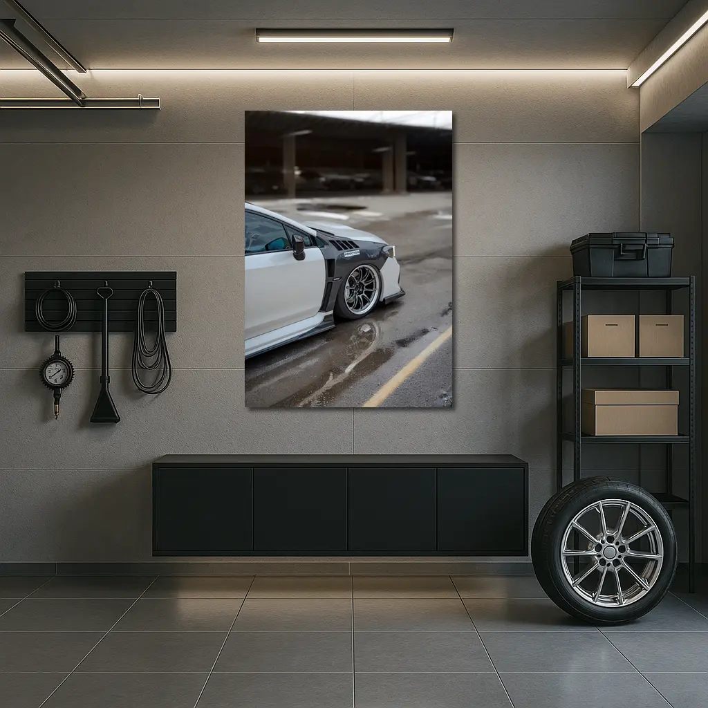 Subaru BRZ Wide Body Wet Parking Lot – Wall Art