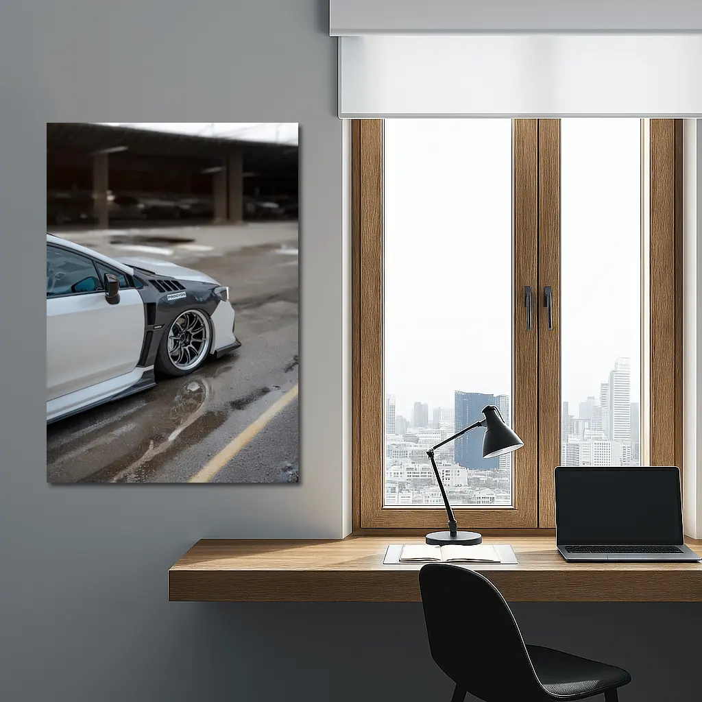 Subaru BRZ Wide Body Wet Parking Lot – Wall Art