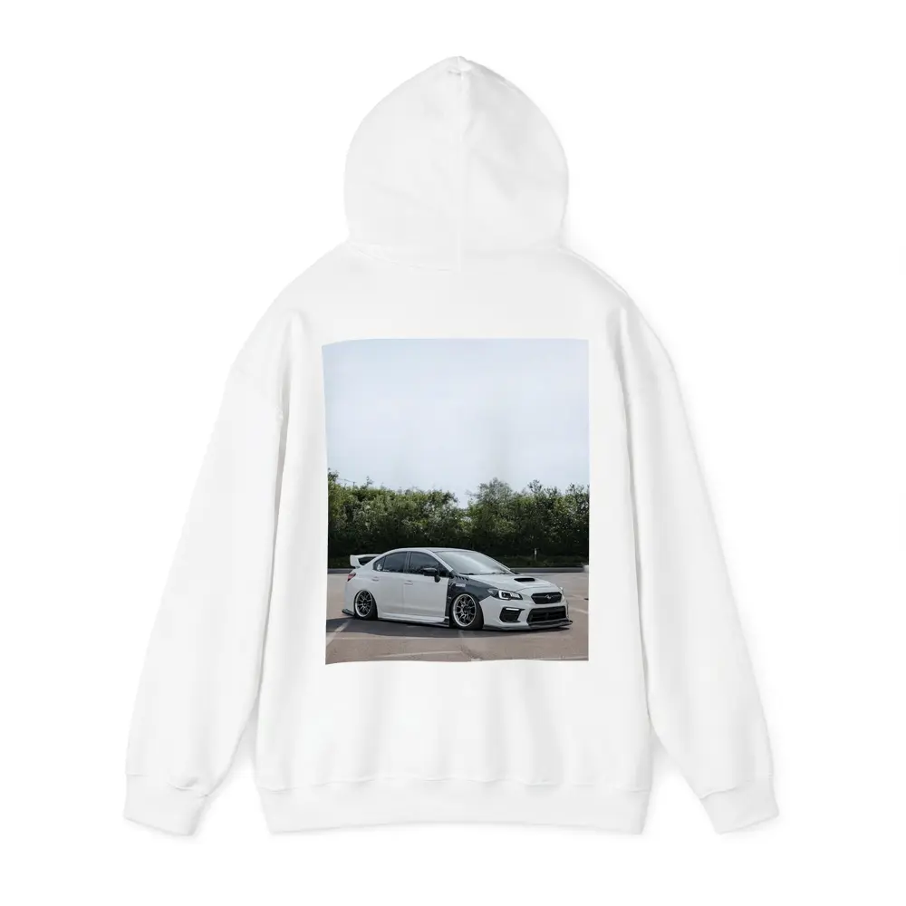 Subaru WRX STI Slammed White Parking Lot – Hoodies