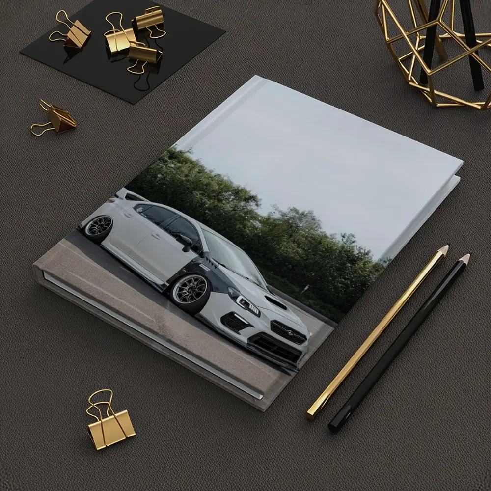 Subaru WRX STI Slammed White Parking Lot – Notebooks