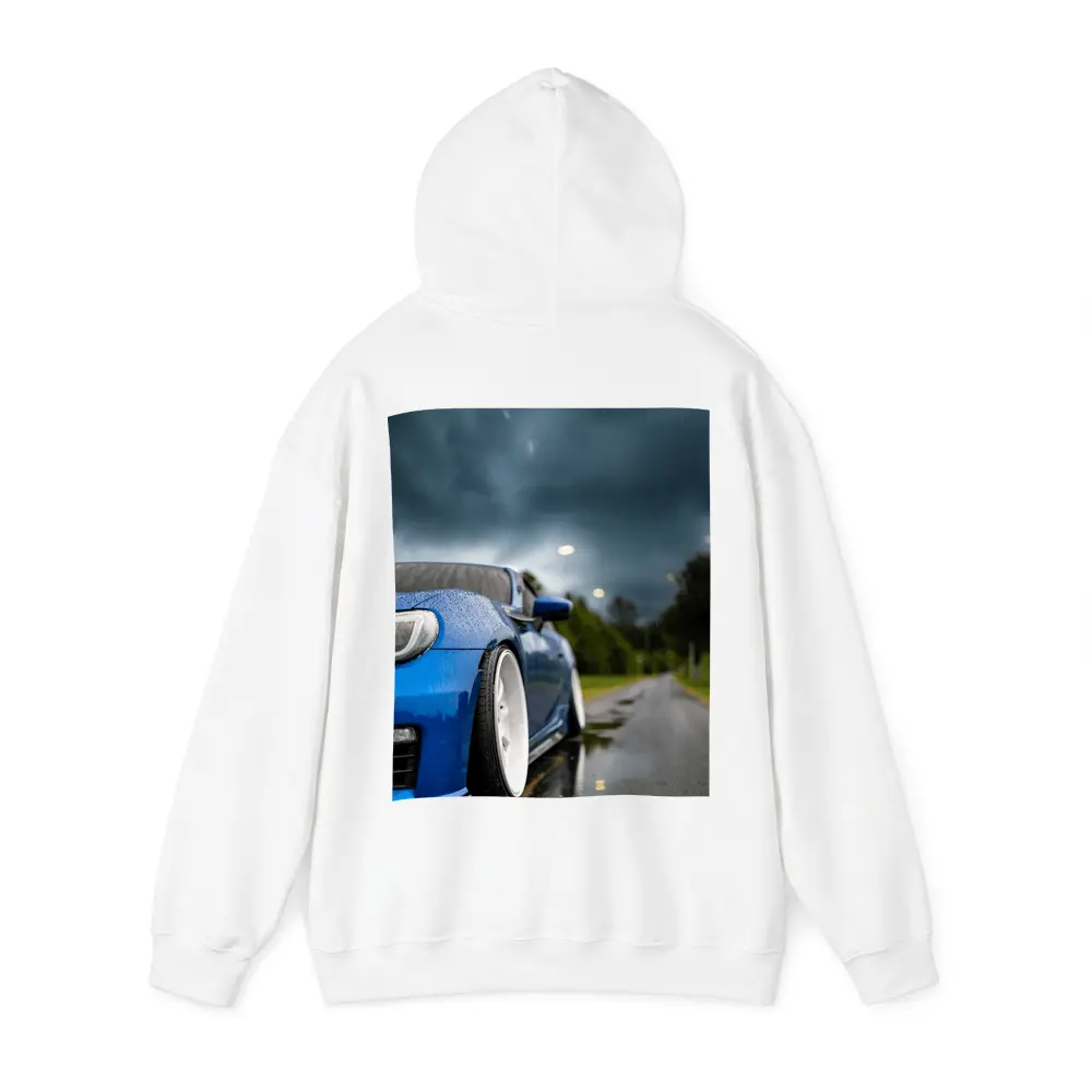 Subaru BRZ Blue Wet Road Stormy Sky – Hoodies