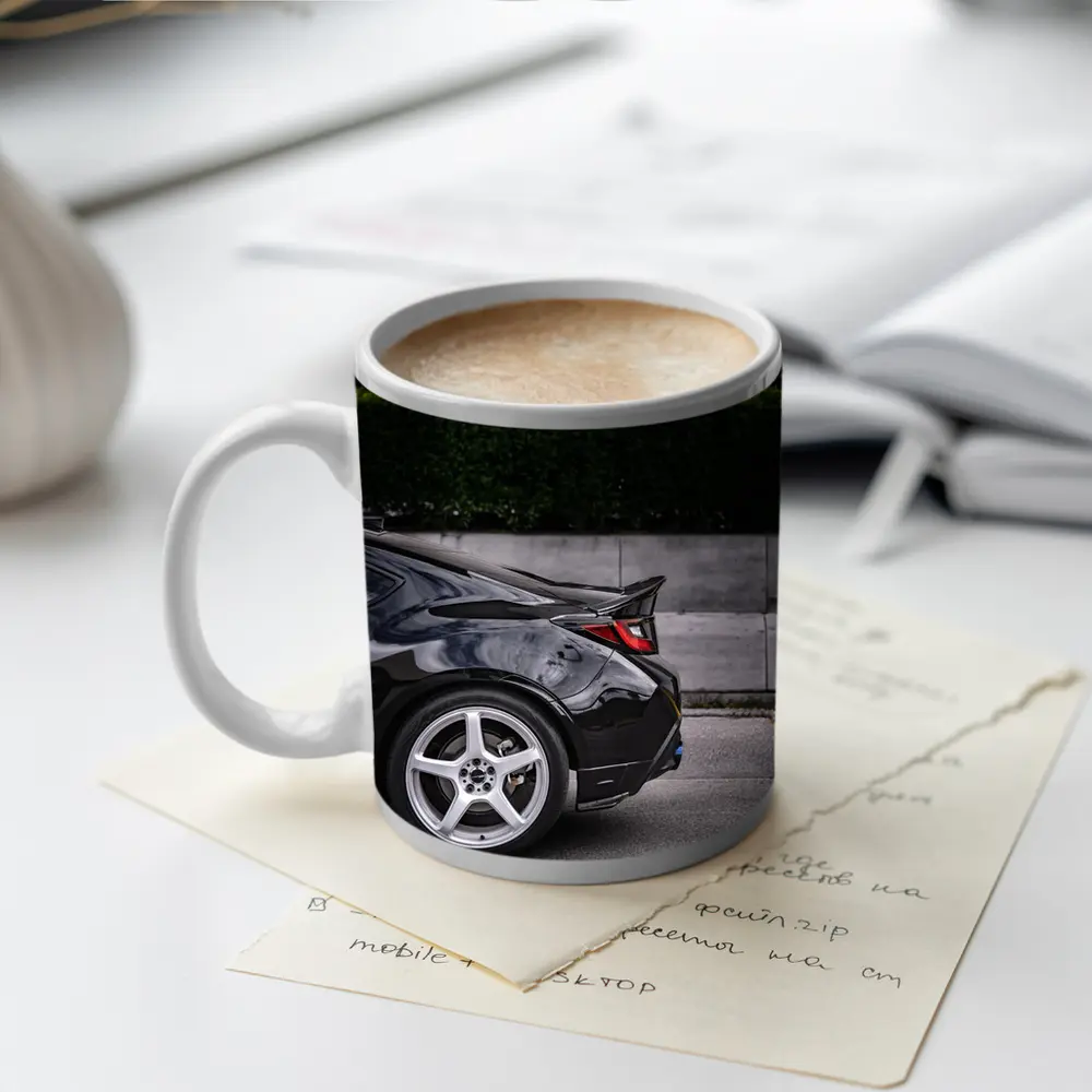 Subaru BRZ Black Coupe Urban Street Setting – Mugs