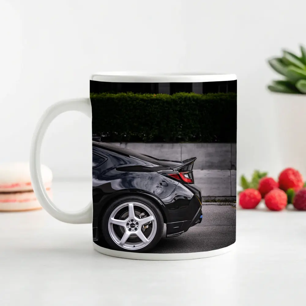 Subaru BRZ Black Coupe Urban Street Setting – Mugs