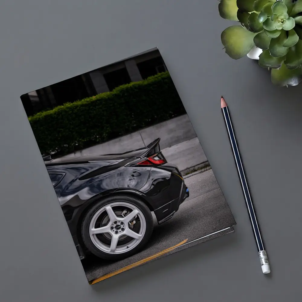Subaru BRZ Black Coupe Urban Street Setting – Notebooks