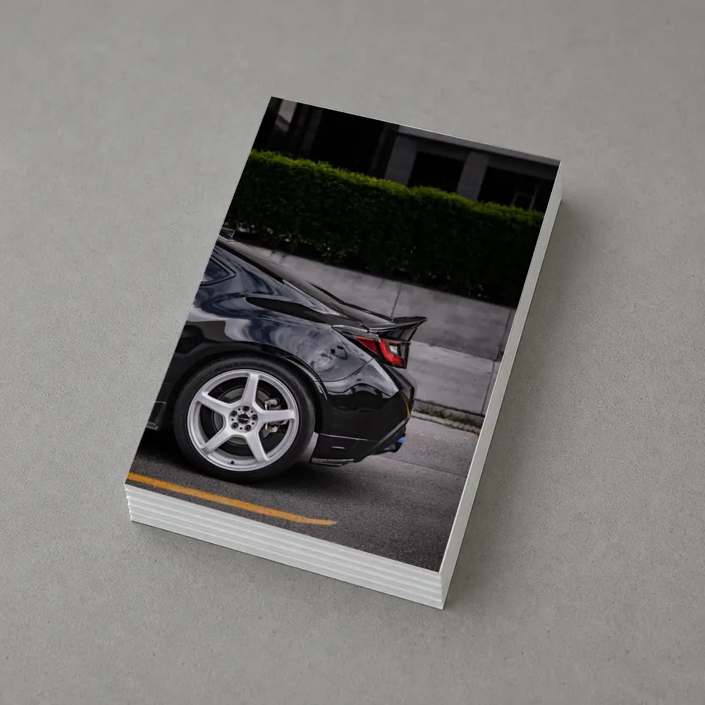 Subaru BRZ Black Coupe Urban Street Setting – Postcards