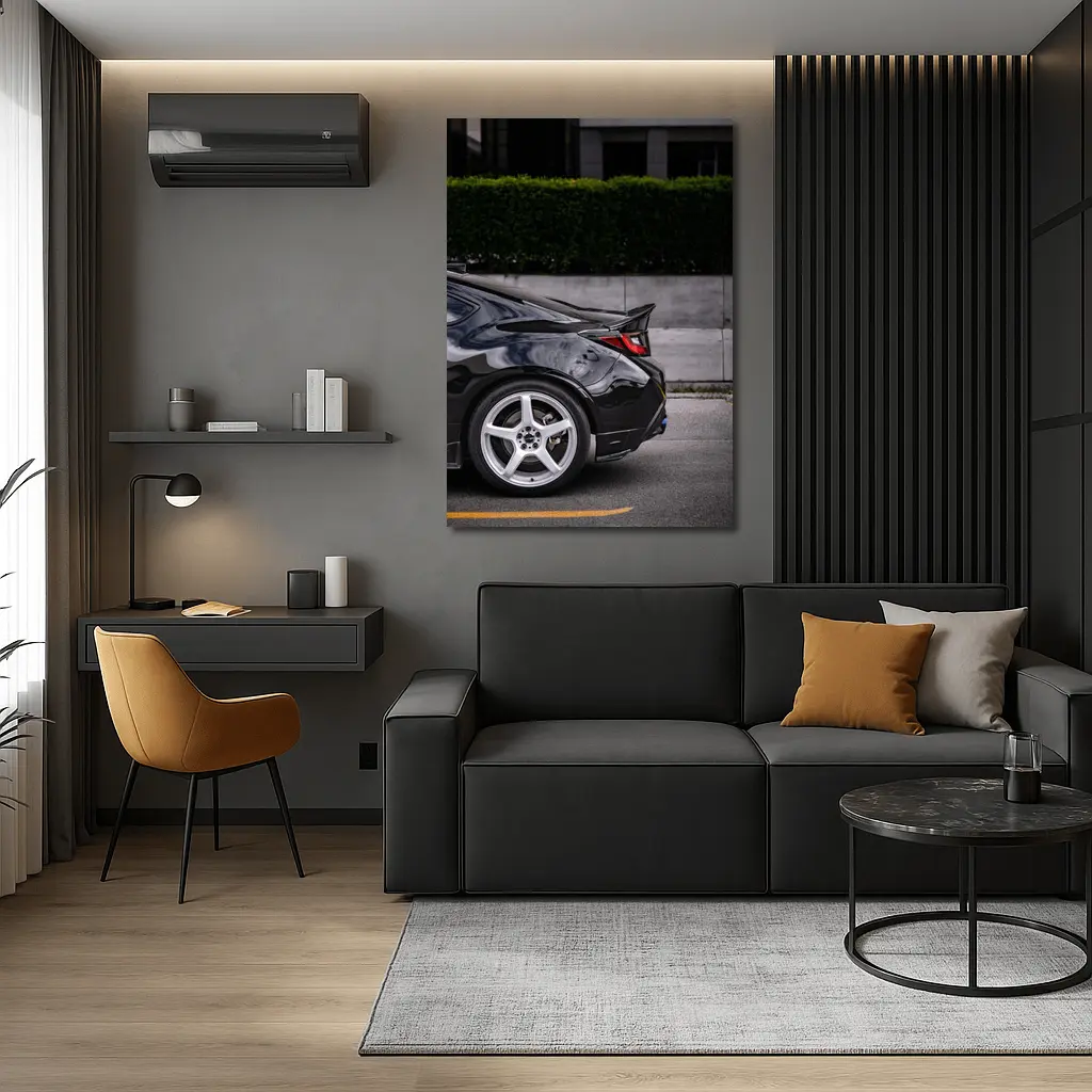 Subaru BRZ Black Coupe Urban Street Setting – Wall Art