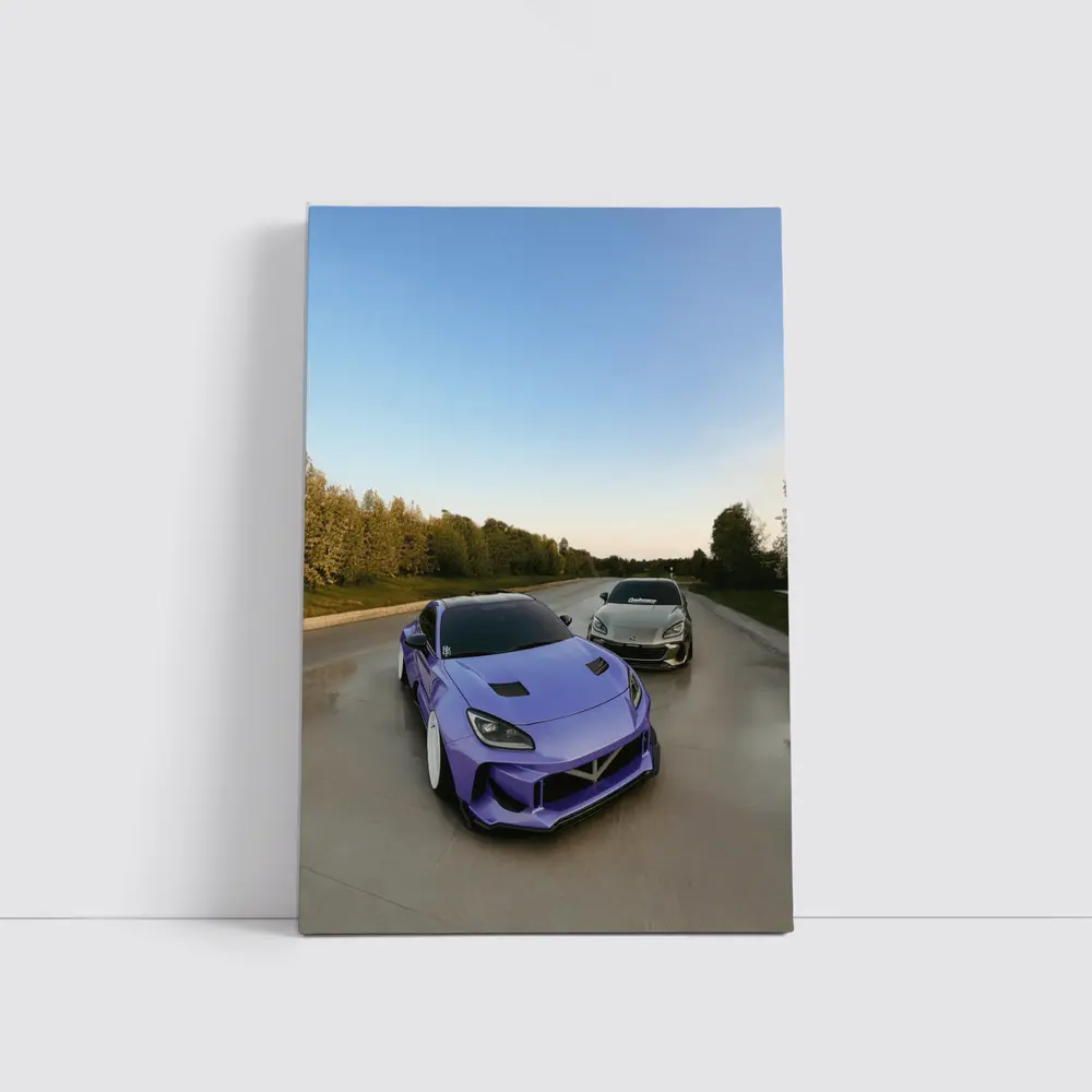 Widebody Subaru BRZ Purple Street Duo – Wall Art