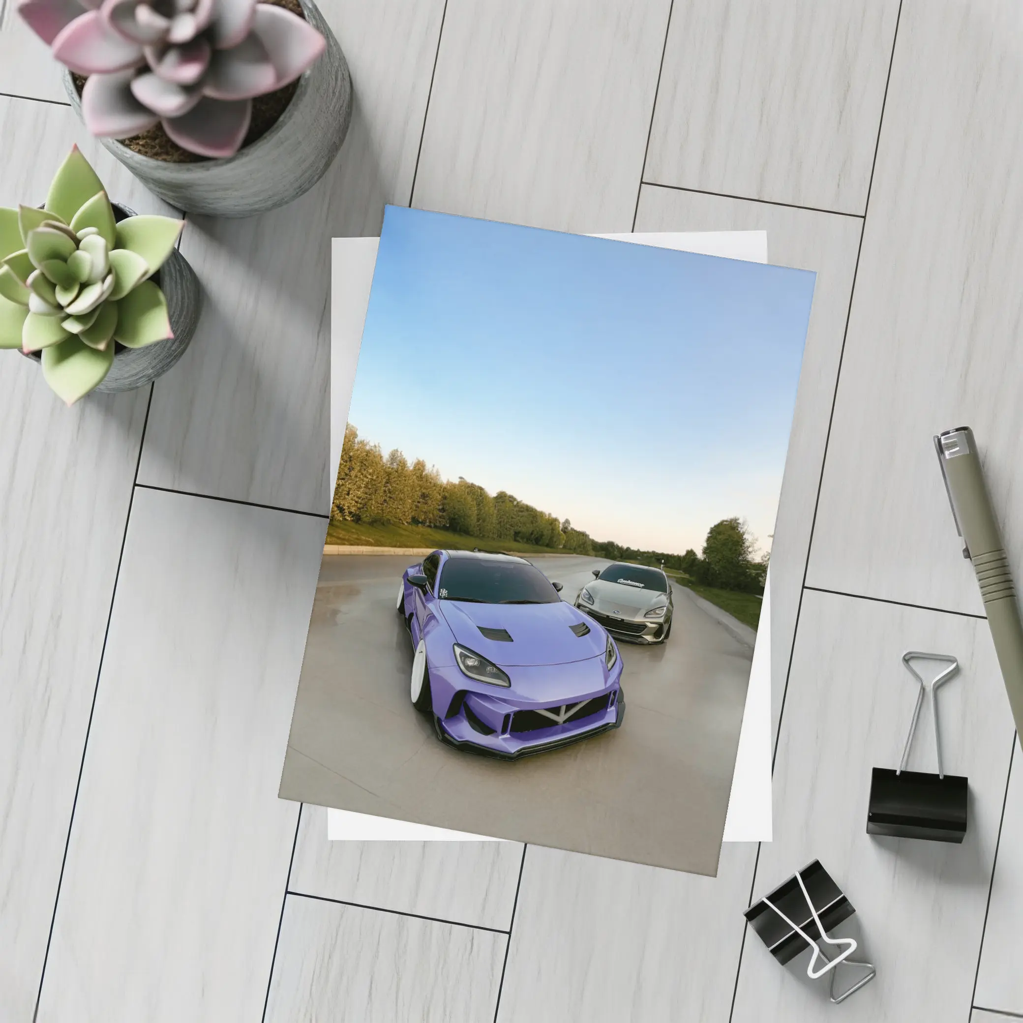 Widebody Subaru BRZ Purple Street Duo – Postcards
