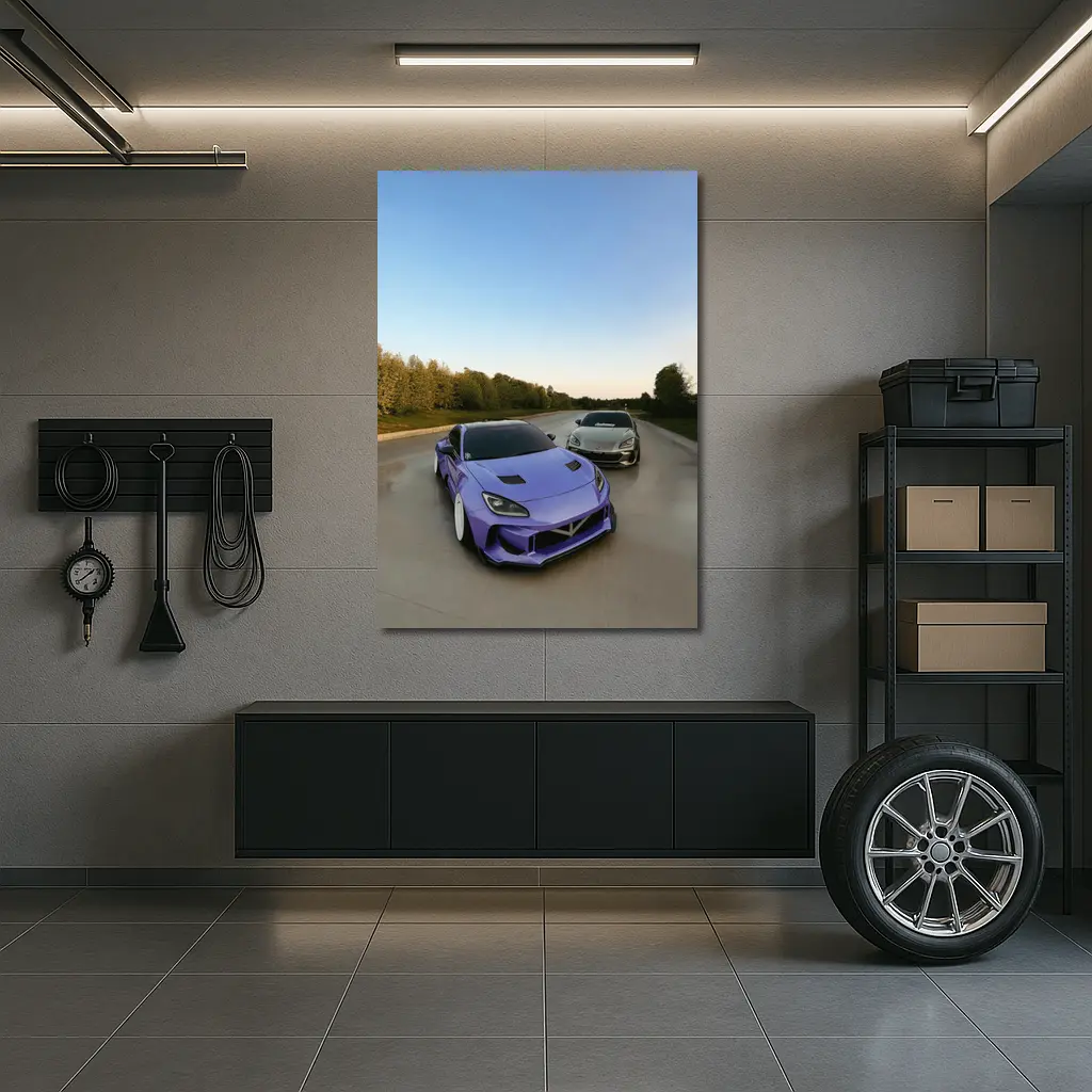 Widebody Subaru BRZ Purple Street Duo – Wall Art