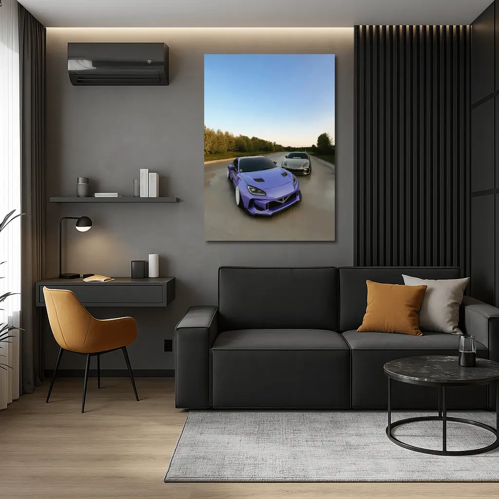 Widebody Subaru BRZ Purple Street Duo – Wall Art