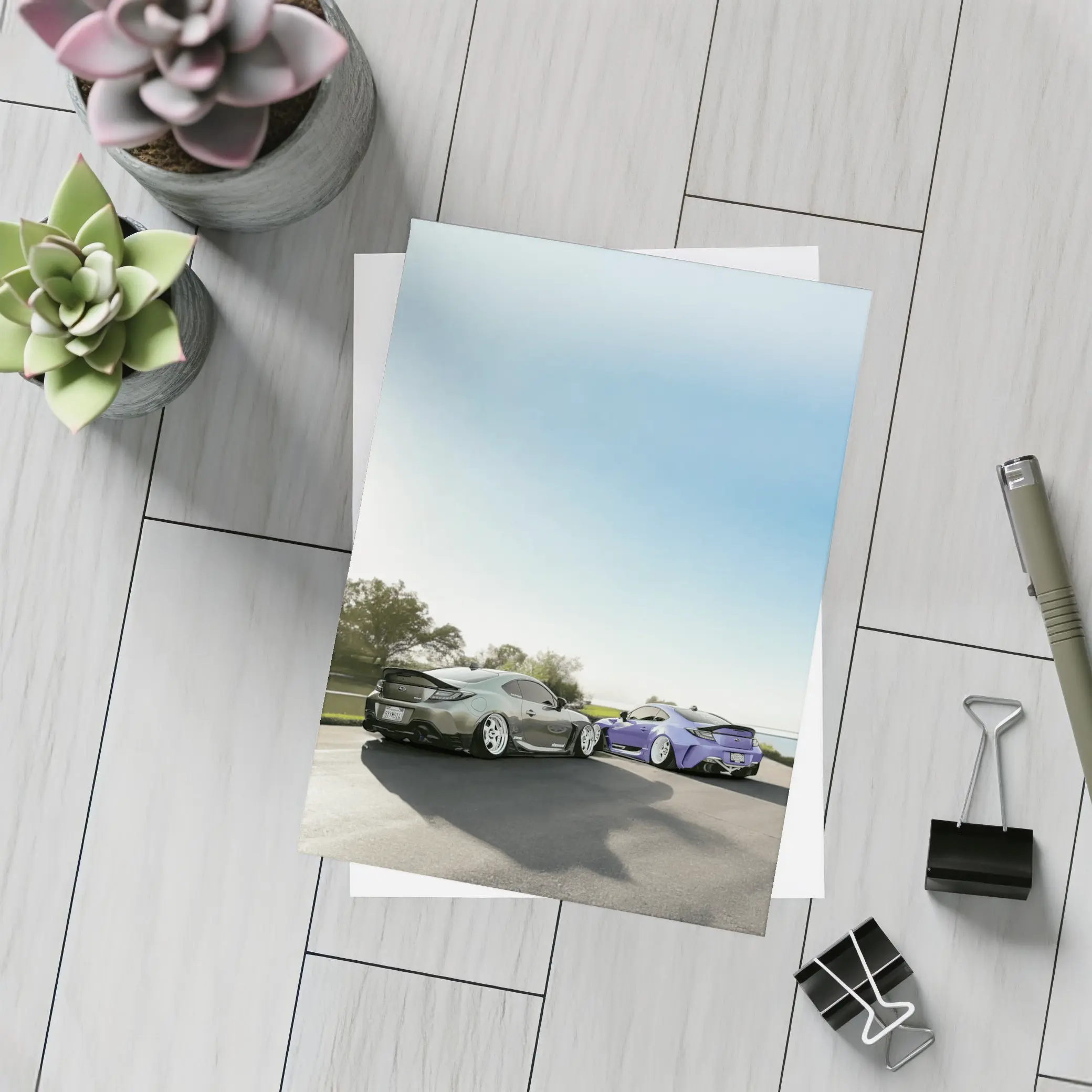 Subaru BRZ Stance Build Coastal Road Shot – Postcards