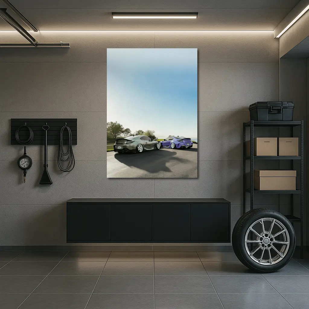 Subaru BRZ Stance Build Coastal Road Shot – Wall Art