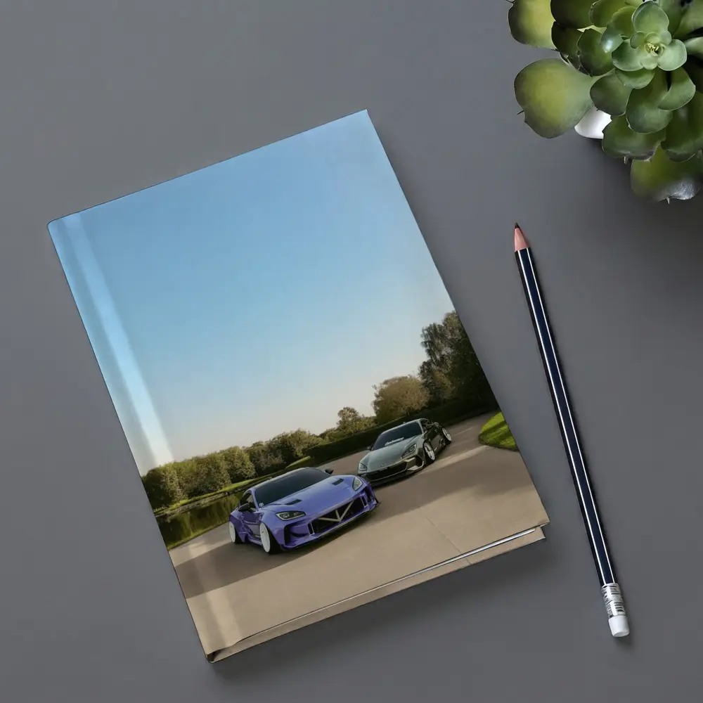 Subaru BRZ Purple Wide Body Stance Outdoors – Notebooks