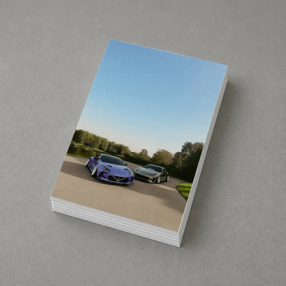 Subaru BRZ Purple Wide Body Stance Outdoors – Postcards