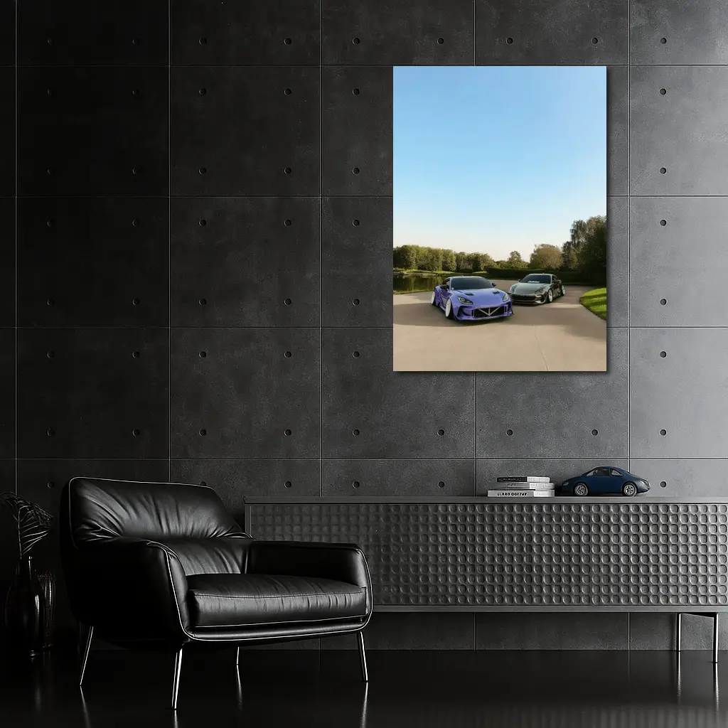 Subaru BRZ Purple Wide Body Stance Outdoors – Wall Art