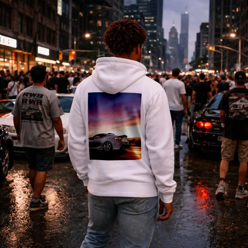 Subaru BRZ Speeding Road Sunset Sky – Hoodies