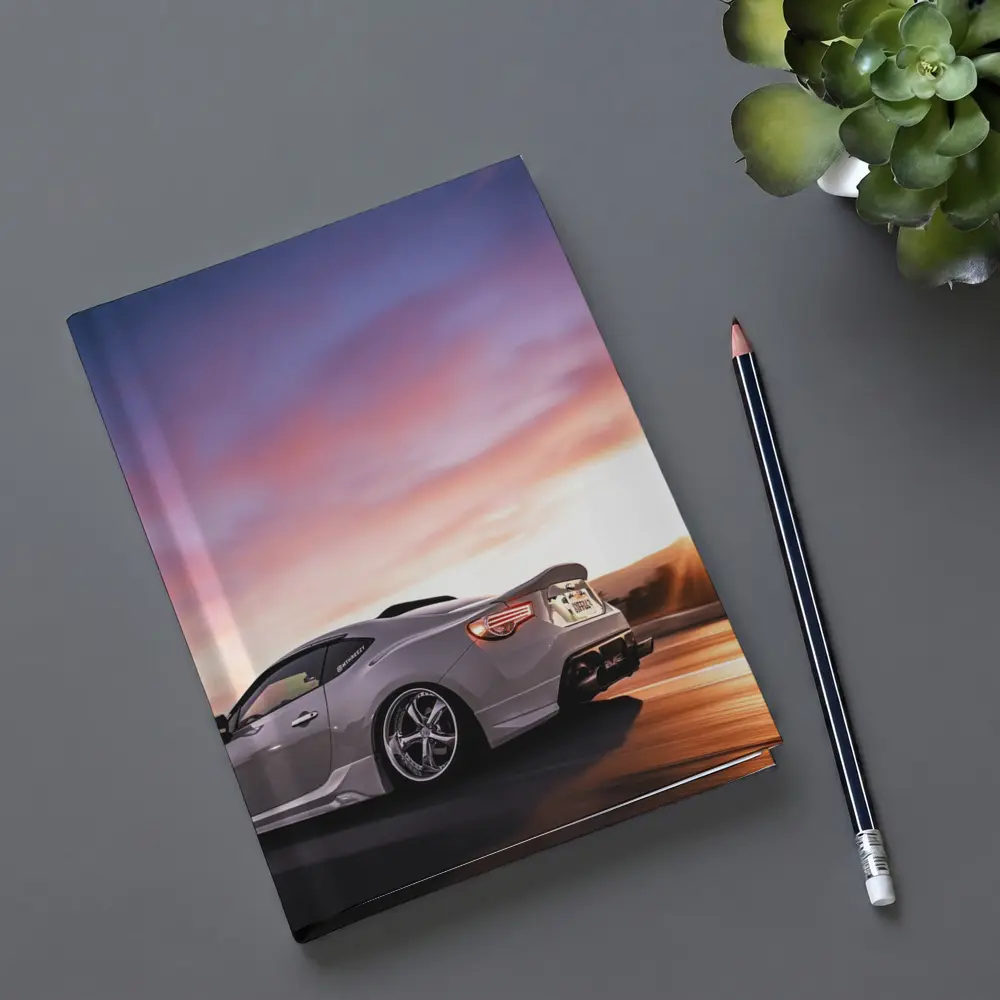Subaru BRZ Speeding Road Sunset Sky – Notebooks