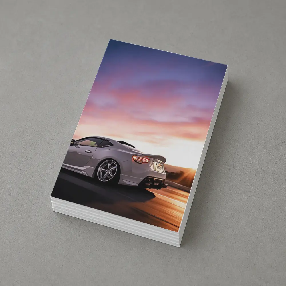 Subaru BRZ Speeding Road Sunset Sky – Postcards